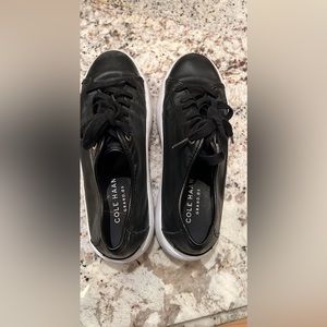 Cole Haan black leather sneakers size 7